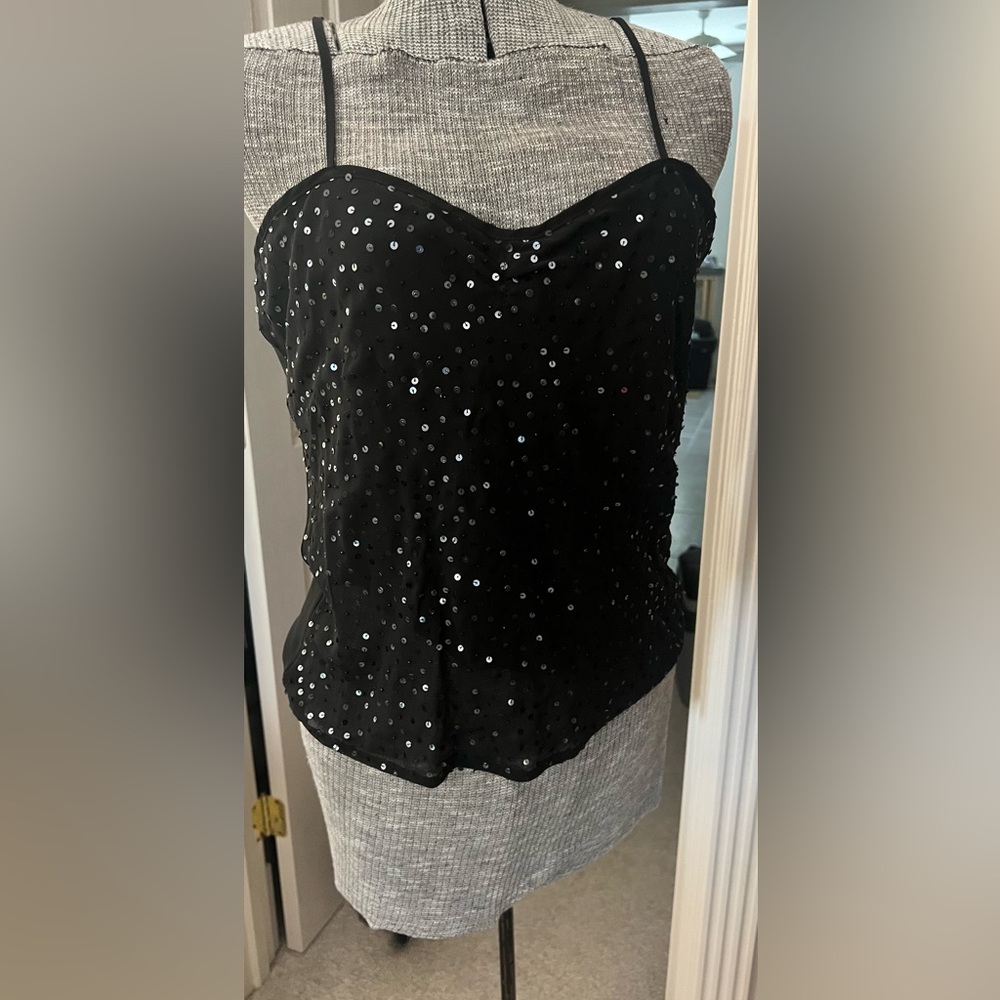 Thalia Sodi Black Embellished Camisole